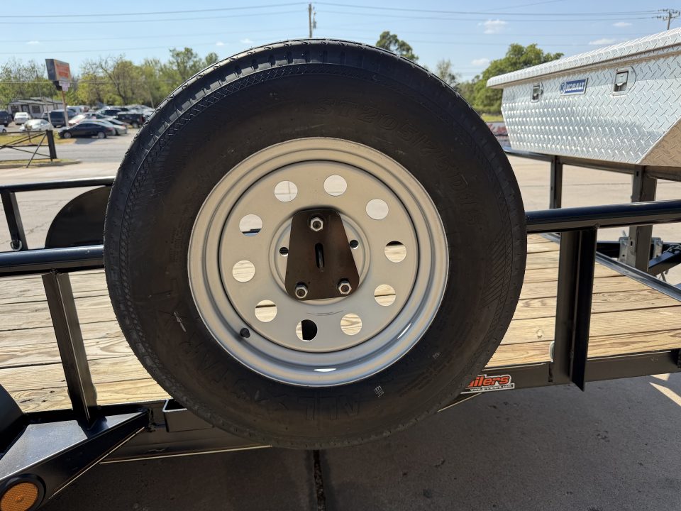 Used #003225 USED 2019 GR TRAILERS 12 X 70 SINGLE AXLE PIPE TOP UTILITY TRAILER W/ REAR RAMP GATE