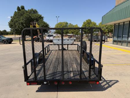 Used #003225 USED 2019 GR TRAILERS 12 X 70 SINGLE AXLE PIPE TOP UTILITY TRAILER W/ REAR RAMP GATE