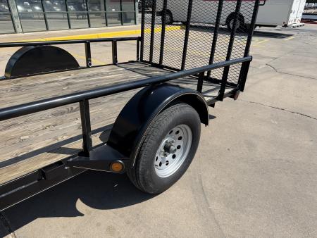 Used #003225 USED 2019 GR TRAILERS 12 X 70 SINGLE AXLE PIPE TOP UTILITY TRAILER W/ REAR RAMP GATE