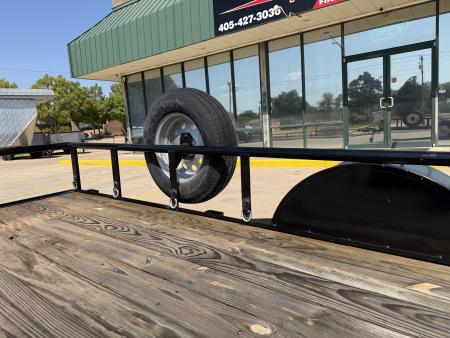 Used #003225 USED 2019 GR TRAILERS 12 X 70 SINGLE AXLE PIPE TOP UTILITY TRAILER W/ REAR RAMP GATE