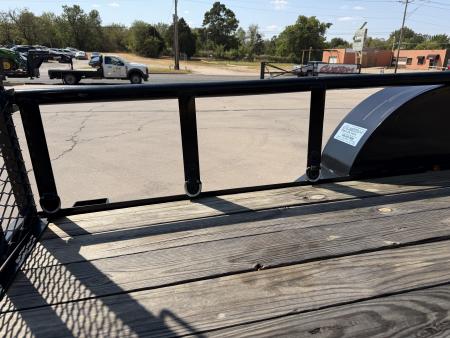 Used #003225 USED 2019 GR TRAILERS 12 X 70 SINGLE AXLE PIPE TOP UTILITY TRAILER W/ REAR RAMP GATE