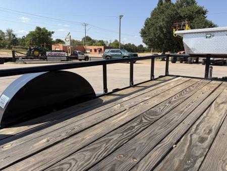 Used #003225 USED 2019 GR TRAILERS 12 X 70 SINGLE AXLE PIPE TOP UTILITY TRAILER W/ REAR RAMP GATE