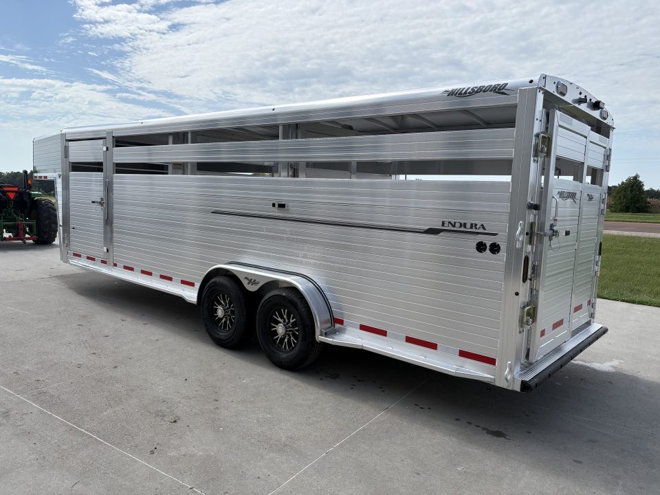 New 2027 Hillsboro Endura 7x24 Aluminum Livestock Trailer