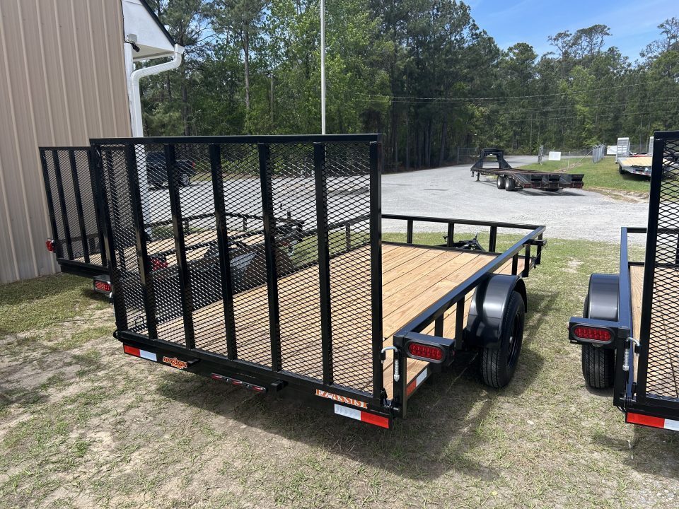 New 2027 Down 2 Earth Trailers 76X12 Utility Trailer, with Tube Top Rail & Spring assist Gate