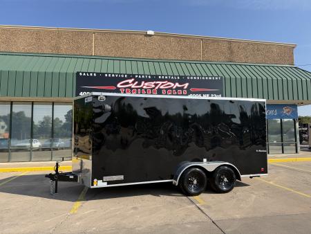 New #056651 2027 FOREST RIVER TA3 7 X 16 TANDEM AXLE 10K ENCLOSED W/ REAR RAMP DOOR