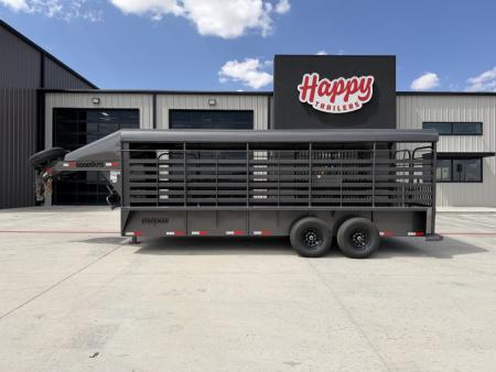 New 2027 Good Guys 6'8 x20' GN Steel Top Livestock Trailer - Stockman