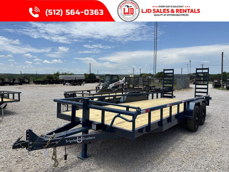 New 2027 Triple R - PIPE TOP - 83  x 20' Equipment Trailer - 14K GVWR