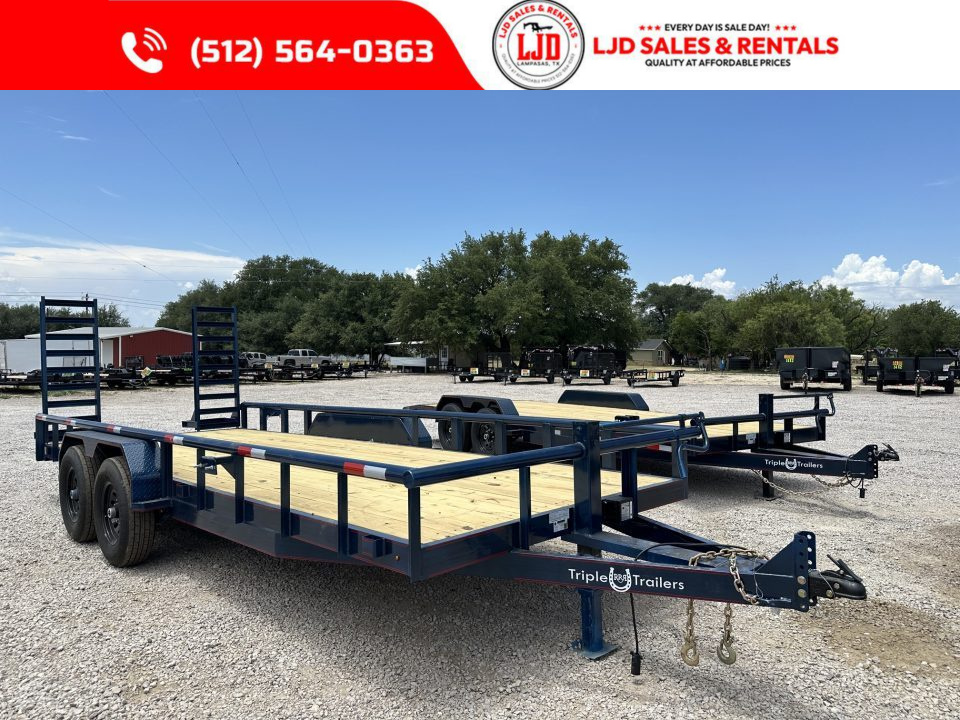 New 2027 Triple R - PIPE TOP - 83  x 20' Equipment Trailer - 14K GVWR