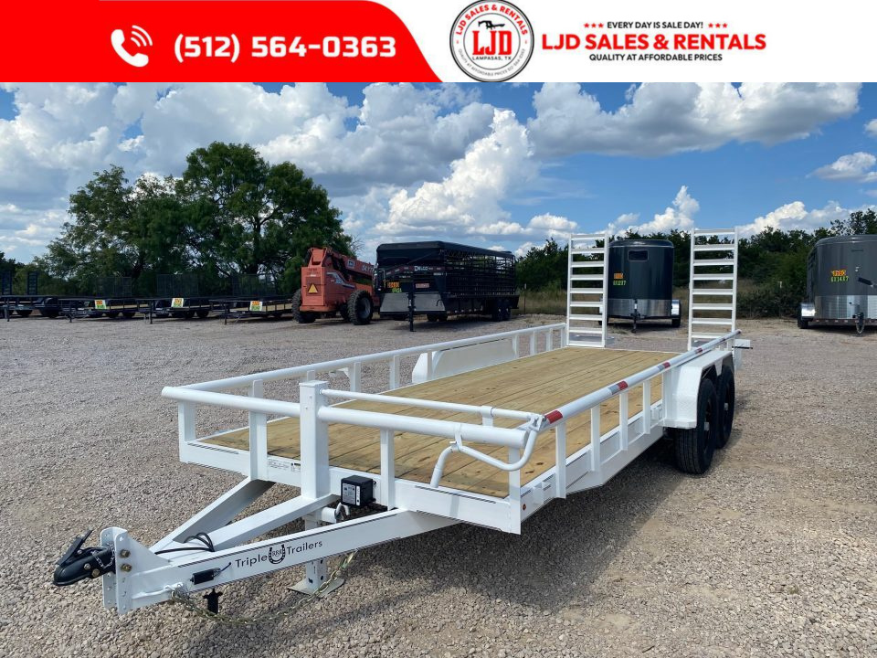 New 2027 Triple R - PIPE TOP - 83  x 20' Equipment Trailer - 14K GVWR