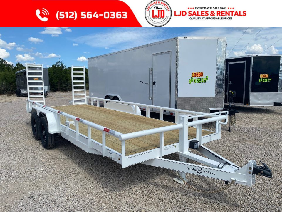 New 2027 Triple R - PIPE TOP - 83  x 20' Equipment Trailer - 14K GVWR