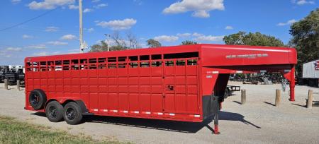 New 2024 Travalong Standard 6'8 x 24' Stock Trailer