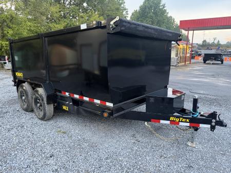 New 2027 Big Tex Trailers 14LXP4 Dump Trailer 4’ side tarp ramps scissor lift