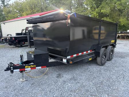 New 2027 Big Tex Trailers 14LXP4 Dump Trailer 4’ side tarp ramps scissor lift
