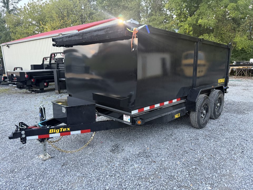 New 2027 Big Tex Trailers 14LXP4 Dump Trailer 4’ side tarp ramps scissor lift