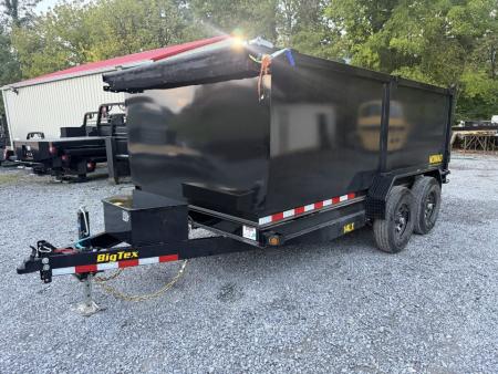 New 2027 Big Tex Trailers 14LXP4 Dump Trailer 4’ side tarp ramps scissor lift