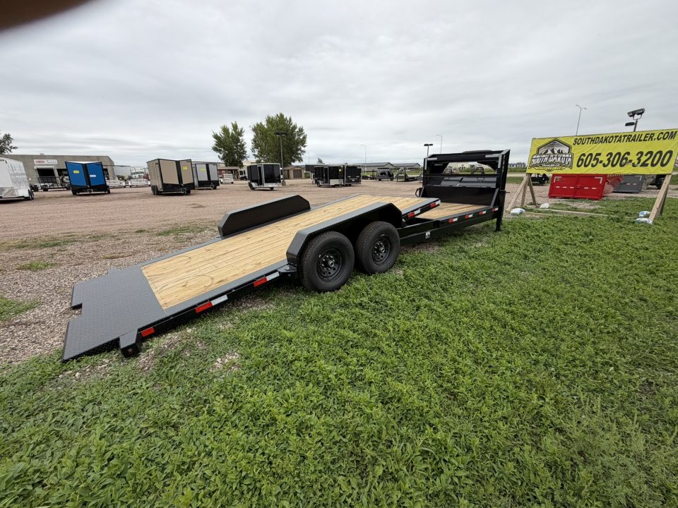 New 2027 Delco Trailers 24' Split deck tilt bed 7000# torsion axles (16 tilt+8'stationary) Equipment TrailerGooseneck