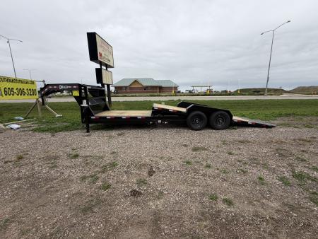 New 2027 Delco Trailers 24' Split deck tilt bed 7000# torsion axles (16 tilt+8'stationary) Equipment TrailerGooseneck