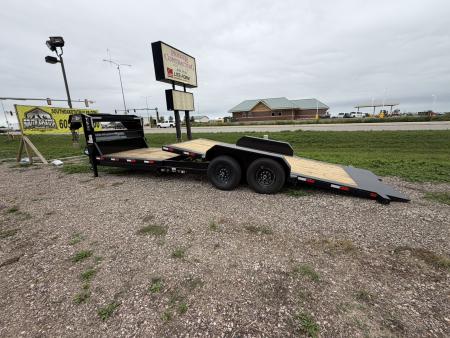 New 2027 Delco Trailers 24' Split deck tilt bed 7000# torsion axles (16 tilt+8'stationary) Equipment TrailerGooseneck