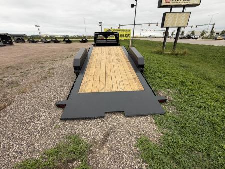 New 2027 Delco Trailers 24' Split deck tilt bed 7000# torsion axles (16 tilt+8'stationary) Equipment TrailerGooseneck