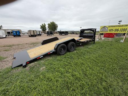 New 2027 Delco Trailers 24' Split deck tilt bed 7000# torsion axles (16 tilt+8'stationary) Equipment TrailerGooseneck