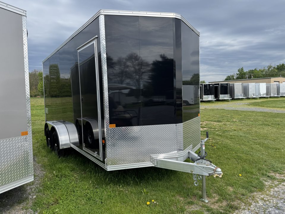 New 2026 E-Z Hauler EZEC7X16 XLT-P Cargo / Enclosed Trailer 7' 1" INTERIOR HEIGHT .080 POLOCORE SIDES FREE ALUMINUM WHEEL UPGRADE SALE ON NOW