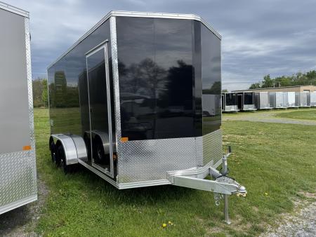 New 2026 E-Z Hauler EZEC7X16 XLT-P Cargo / Enclosed Trailer 7' 1" INTERIOR HEIGHT .080 POLOCORE SIDES FREE ALUMINUM WHEEL UPGRADE SALE ON NOW