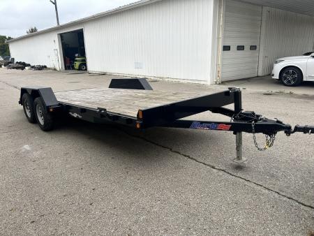 Used 2022 Liberty OPEN WOOD DECK 7 X 18 FT CAR HAULER 7K