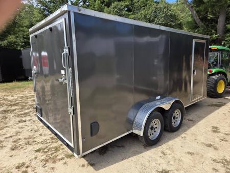 Used 2022 NationCraft Trailers 7x16 enclosed cargo trailer pre owned with ramp door Cargo / Enclosed Trailer