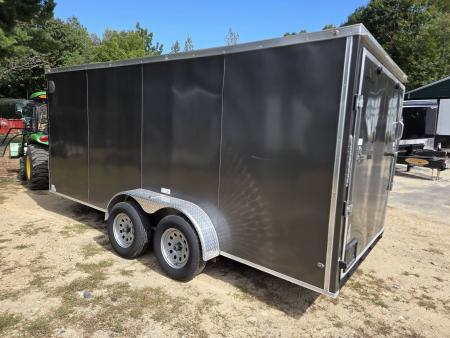 Used 2022 NationCraft Trailers 7x16 enclosed cargo trailer pre owned with ramp door Cargo / Enclosed Trailer