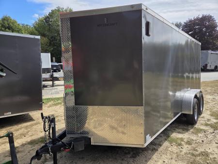 Used 2022 NationCraft Trailers 7x16 enclosed cargo trailer pre owned with ramp door Cargo / Enclosed Trailer