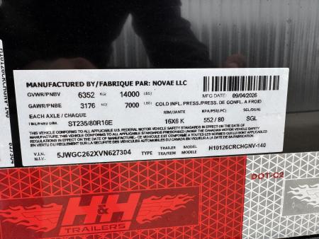 New 2027 H&H Trailers H10126CRCHGNV-14 Cargo / Enclosed Trailer