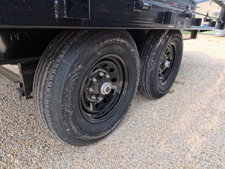 New 2027 Iron Bull 96 x 14 DDP Dump Trailer - Deckover with 2) 7K Straight Axles, Electric Brakes, TH-520 Scissor Hoist, Ramps and More!