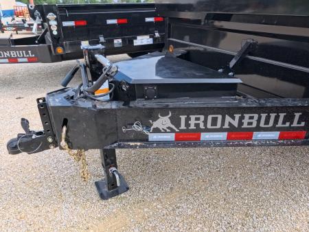 New 2027 Iron Bull 96 x 14 DDP Dump Trailer - Deckover with 2) 7K Straight Axles, Electric Brakes, TH-520 Scissor Hoist, Ramps and More!