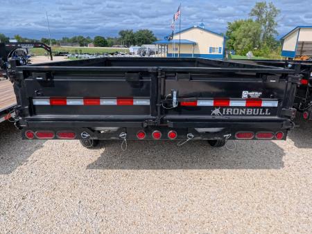 New 2027 Iron Bull 96 x 14 DDP Dump Trailer - Deckover with 2) 7K Straight Axles, Electric Brakes, TH-520 Scissor Hoist, Ramps and More!