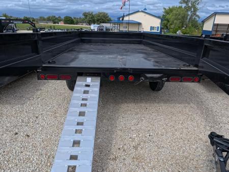 New 2027 Iron Bull 96 x 14 DDP Dump Trailer - Deckover with 2) 7K Straight Axles, Electric Brakes, TH-520 Scissor Hoist, Ramps and More!