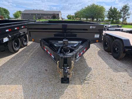 New 2027 Iron Bull 96 x 14 DDP Dump Trailer - Deckover with 2) 7K Straight Axles, Electric Brakes, TH-520 Scissor Hoist, Ramps and More!