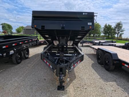 New 2027 Iron Bull 96 x 14 DDP Dump Trailer - Deckover with 2) 7K Straight Axles, Electric Brakes, TH-520 Scissor Hoist, Ramps and More!