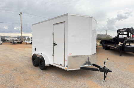 New 2027 Compass 7'x12' Enclosed Cargo Trailer - Indigo DLX