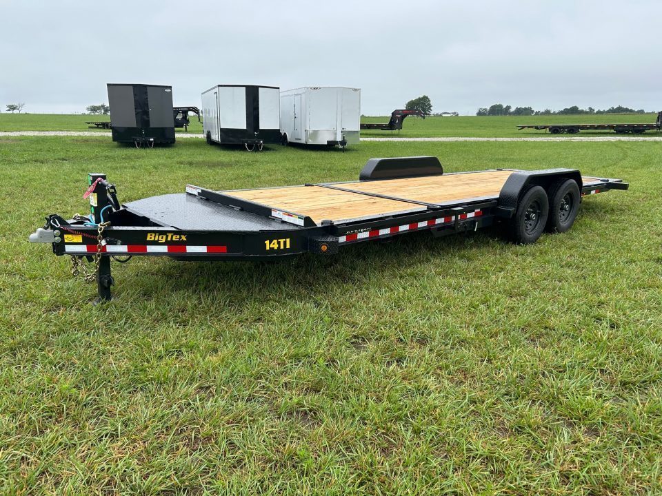 New 2027 Big Tex 83x22 Tandem 15.4K I-Beam Gravity Tilt w/ 6' Stationary, Toolbox, & Fork Holders