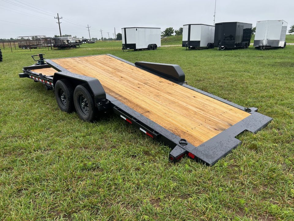 New 2027 Big Tex 83x22 Tandem 15.4K I-Beam Gravity Tilt w/ 6' Stationary, Toolbox, & Fork Holders