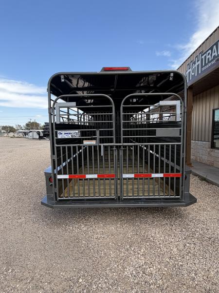 New 2027 Gooseneck Trailer MFG STEEL STOCK 24' WITH METAL TOP Stock / Stock Combo Trailer