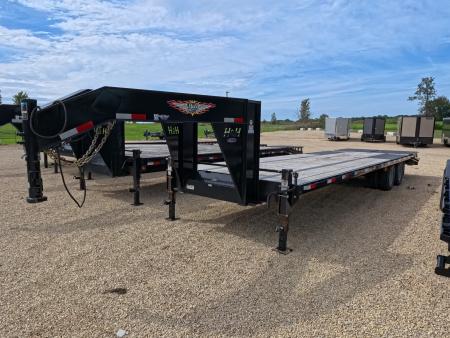 Used 2021 H&H Trailers 102 x 25 +5 Gooseneck Deckover Trailer with 22,500 lb. GVWR