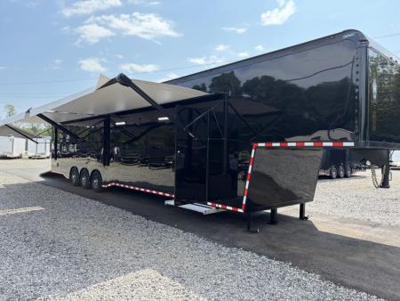 New 2027 Haulmark 48 Gooseneck Racing / Transport Trailer, 8' 10  Interior Height, 21K GVWR, E-Track, Two Escape Doors, Hyd Jack