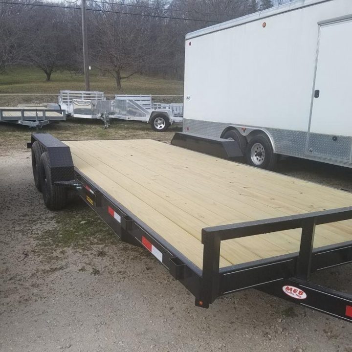 New 2027 MEB 7x20 Open Wood Deck Auto Hauler Car / Racing Trailer
