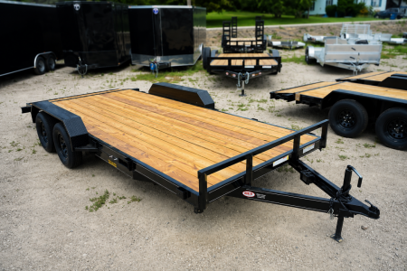 New 2027 MEB 7x20 Open Wood Deck Auto Hauler Car / Racing Trailer
