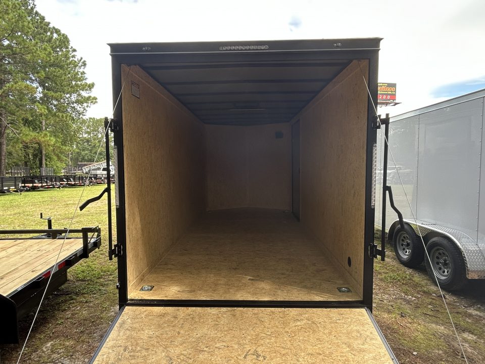 New 2027 Covered Wagon 7x16 Cargo / Enclosed Trailer, 84" Int Ht, .080 Polycore, 4-D-Rings !!