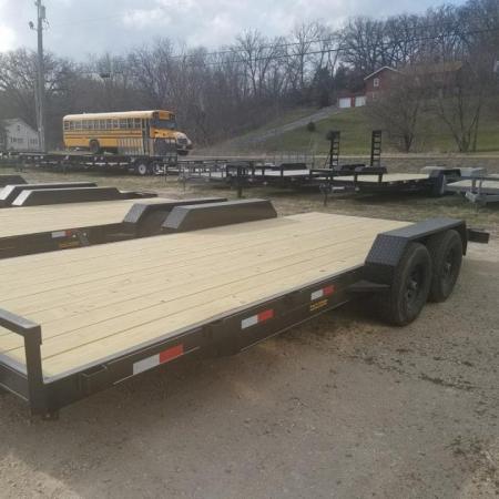 New 2027 MEB 7x18 Open Wood Deck Auto Hauler Car / Racing Trailer