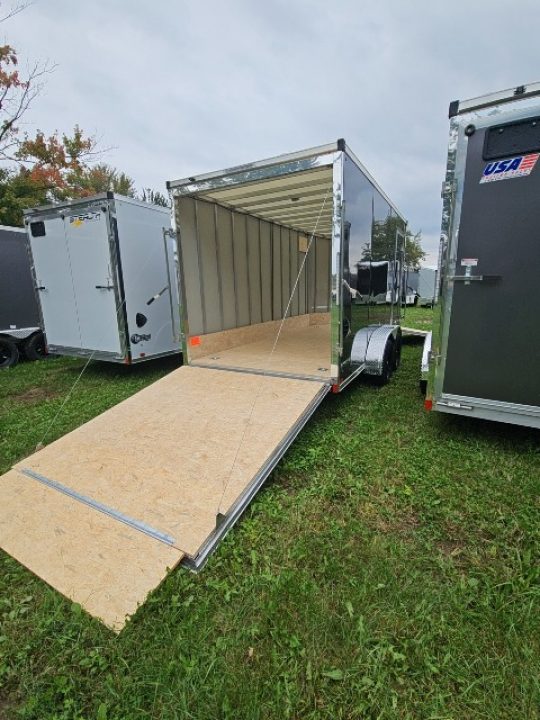 New 7X19 Stealth Trailer 2 place Snowmobile Trailer Aluminum Frame