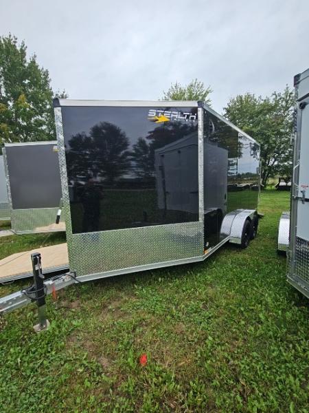 New 7X19 Stealth Trailer 2 place Snowmobile Trailer Aluminum Frame