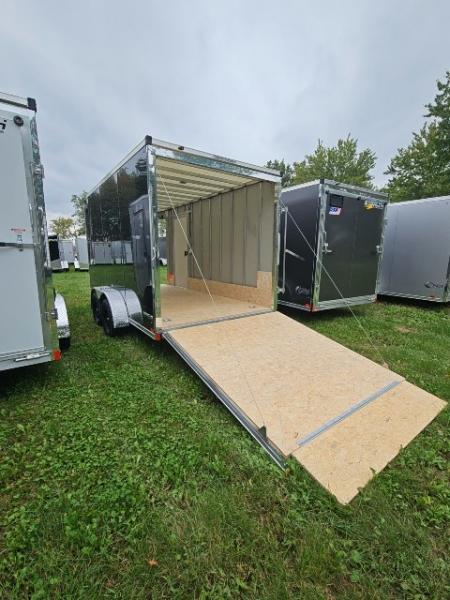 New 7X19 Stealth Trailer 2 place Snowmobile Trailer Aluminum Frame